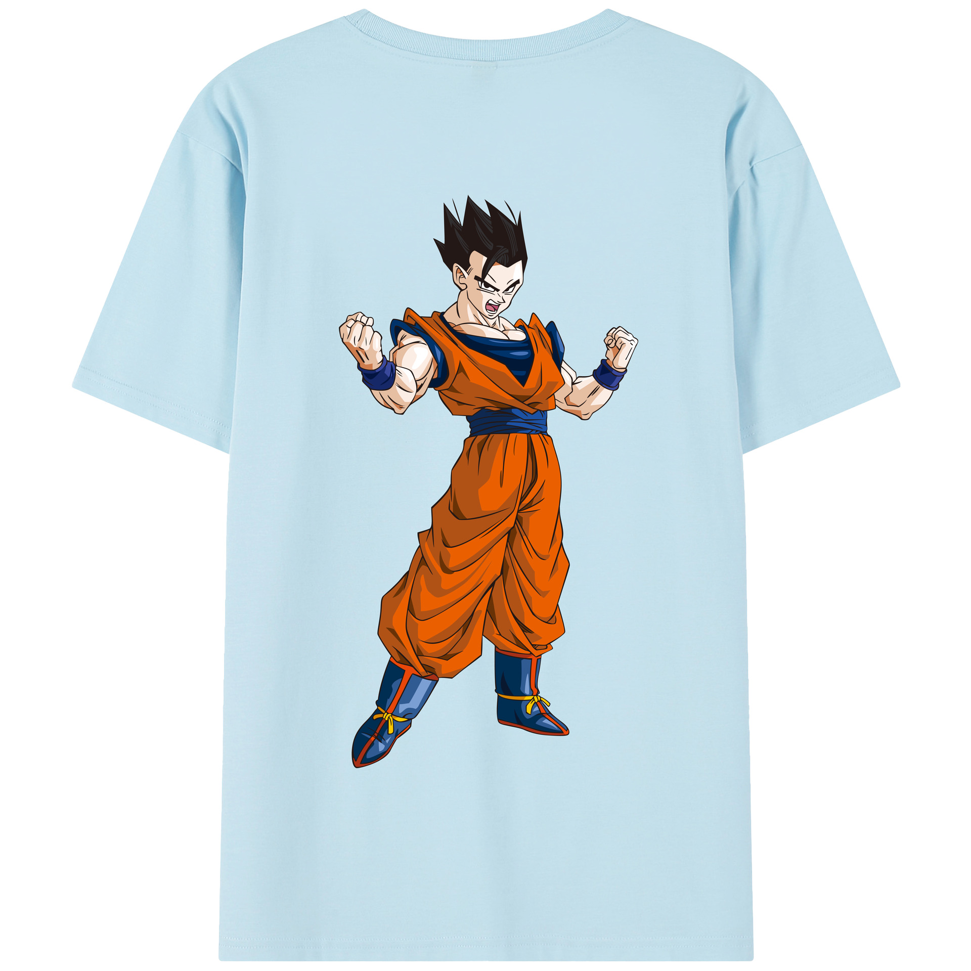 （画像用） ドラゴンボール 孫 悟飯（そんごはん）DRAGON BALL Son Gohan 綿100％半袖Tシャツ（背面プリント）